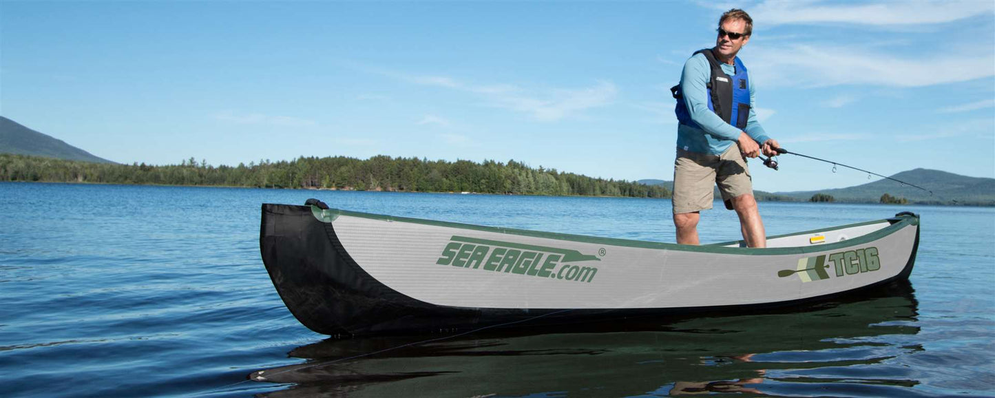 Sea Eagle TC16 Travel Canoe — Start Up Package with Web Seats — Kayak